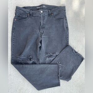 Old Navy High Rise OG Loose Distressed Jeans (Size 16P)